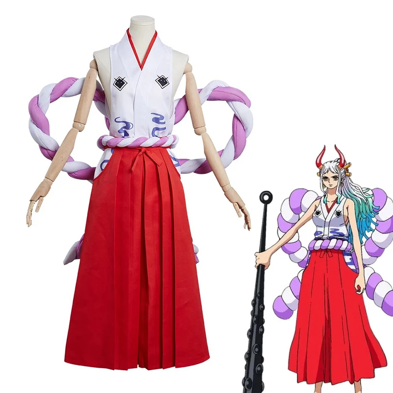 Disfraz de Anime One Piece Yamato, Kimono Unisex para adultos, traje de fiesta, Halloween, Carnaval