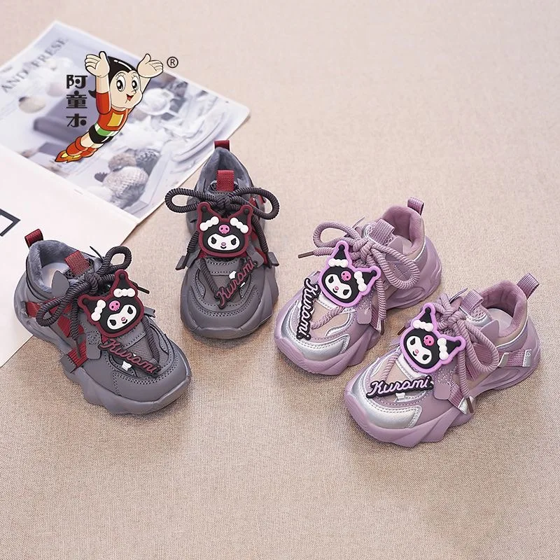 Спортивная обувь для девочек и детей с плюшевым рисунком Куроми модная зимняя