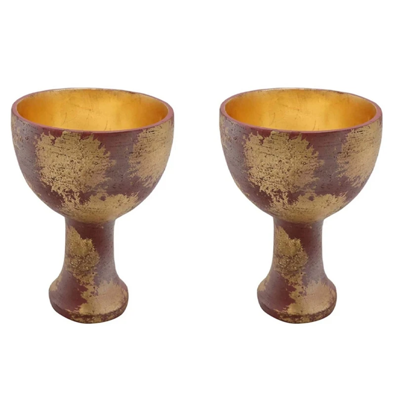 

BMBY-2X Indiana Jones Holy Grail Cup Decor Resin Crafts For Halloween Role-Playing Props Decorations For Indiana Jones Fans