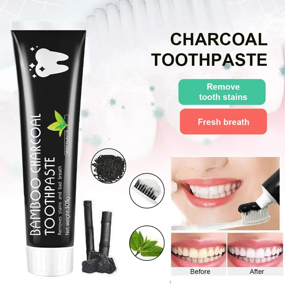 

105G NO BOX Bamboo Charcoal Mint Flavor Oral Hygiene Cleaning Remove Tooth Stains Teeth Whitening Black Toothpaste