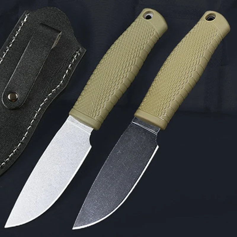 Бесплатное качество волка D2 Нож с фиксированным лезвием Травяное волокно