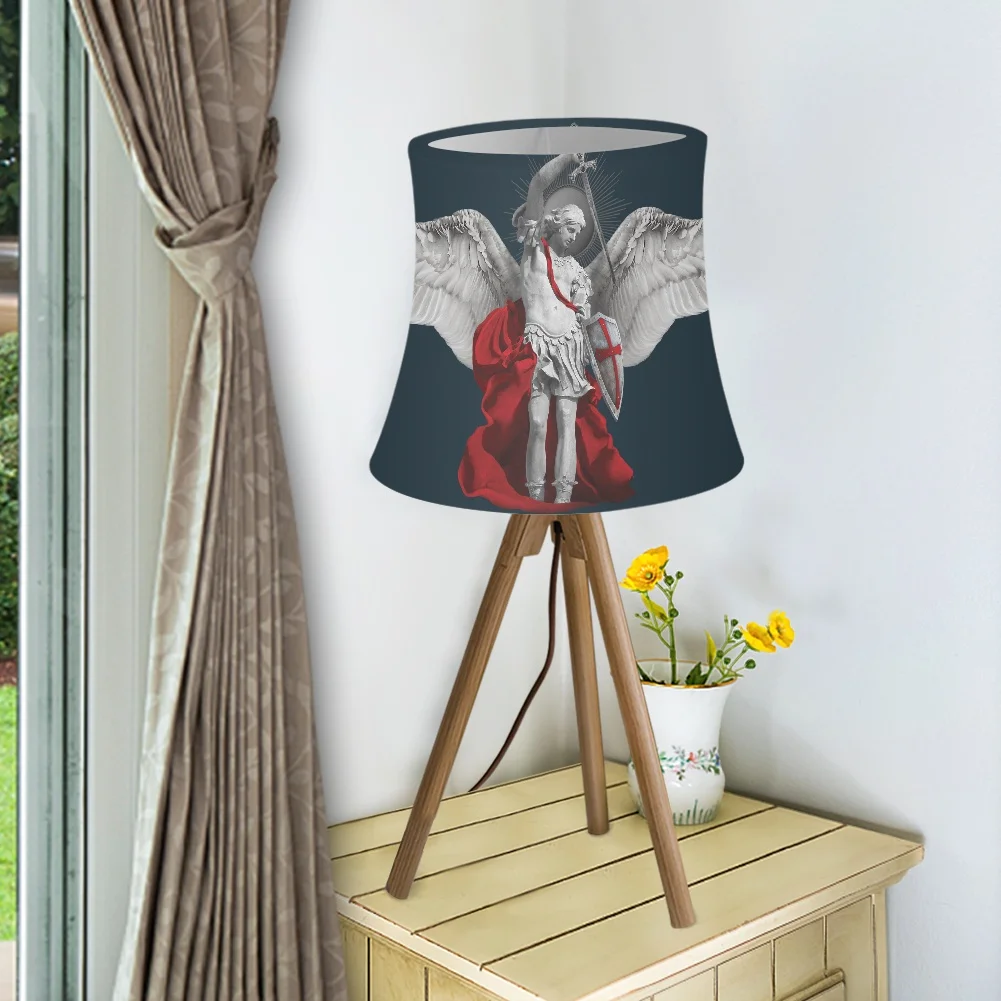 

Tulip-shaped Lampshade Christian Cross Angel and Santa Teresita del Niño Lamp Shade Cover Table Lamp Lampshade for Fabric Lamps