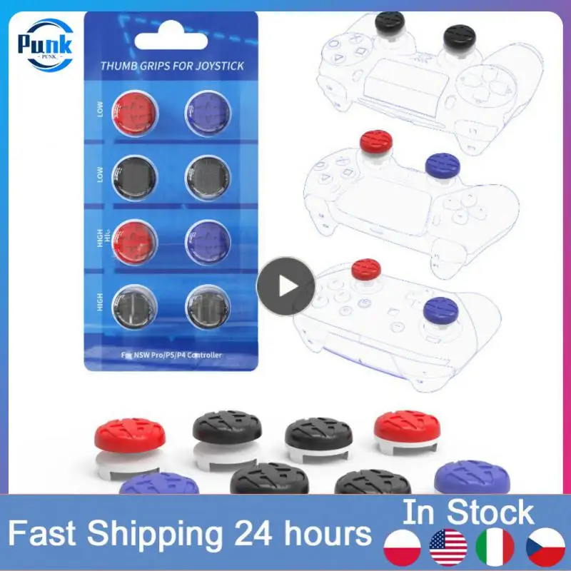 

Silicone Materials Improved Grip Booster Cap Set Compatible With All Games Extenders Caps Soft Game Controller Blue Red