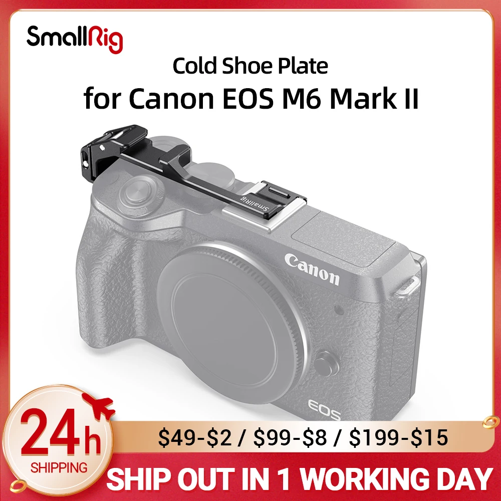 

SmallRig Vlogging Cold Shoe Relocation Plate for Canon EOS M6 Mark II BUC2627