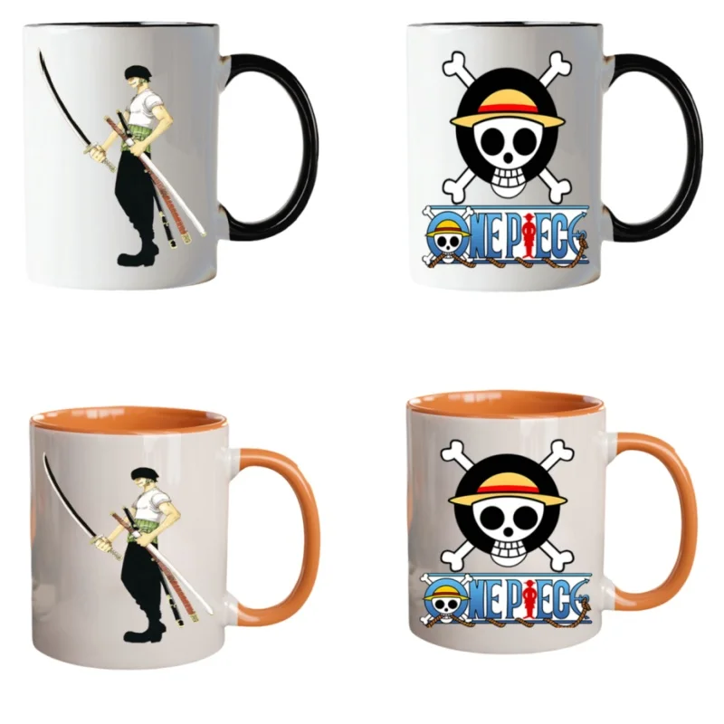 1 шт. аниме ONE PIECE мультфильм Ророноа Зоро керамическая кружка Sanji Kawaii Ctue