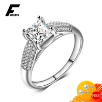 charm rings 925 silver jewelry accessories with zircon gemstones finger ring for women wedding engagement party gift wholesale