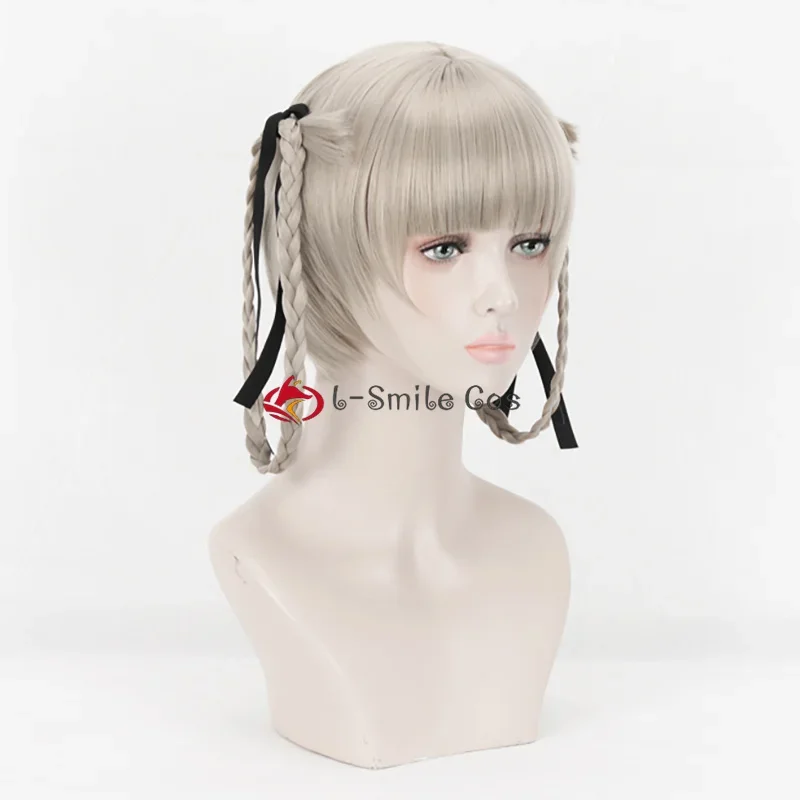 Аниме Kakegurui Momobami Kirari парики для косплея плетеные с черной лентой термостойкие