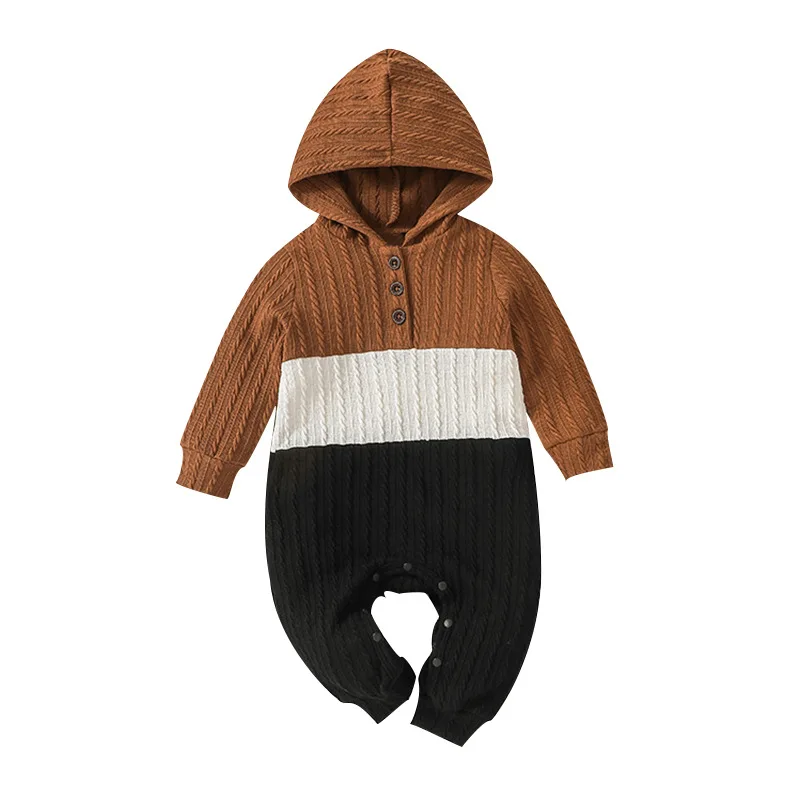 

New Spring Fall Clothes For Baby Long Sleeved Hooded Jumpsuit Baby Boy Romper Toddler Clothing Kids Costume Onesie 3-24 Month