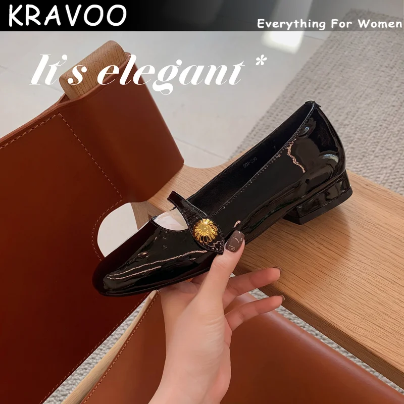 

Женские туфли-лодочки KRAVOO, без шнуровки, женские Туфли Мэри Джейн, роскошные летние туфли, 2023