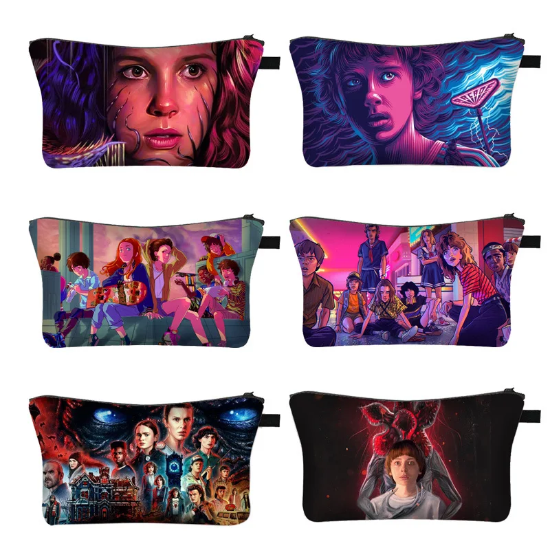 

Stranger Things 4 Cosmetic Bags Tv Series Peripheral Toiletry Storage Bag Girls Large Capacity Convenient Cosmetic Bag Kids Gift
