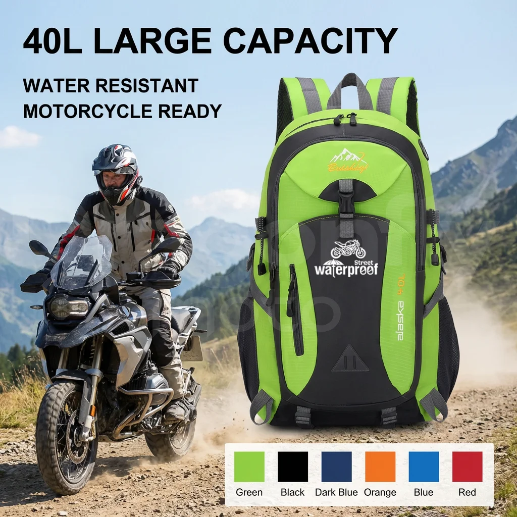 Фото Для мотоциклов Kawasaki ER-6F ER6F 2009-2016 ER6 F 2015 2014 2013: 40-литровая сумка для активного отдыха, спортивная сумка, рюкзак для путешествий и отдыха. №1