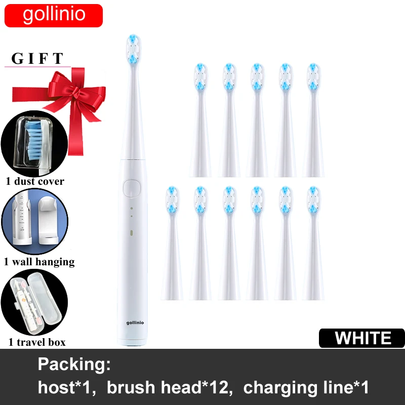 

Электрическая зубная щетка gollinio, быстрая зарядка через usb, GL56D