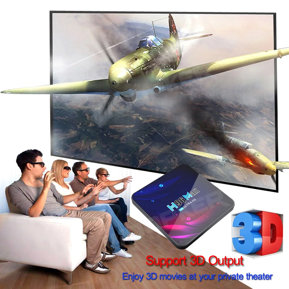 Woopker H96 Max TV Box V11 Rockchip RK3318 Android 11 Dual WiFi 2.4G/5G BT 4.0 4K HDR 10.0 Smart Digital Television Set Tops