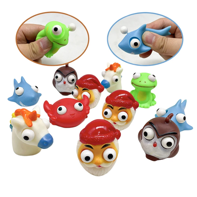 

1PC Cartoon Animal Squeeze Antistress Toy Eye Popping Squeeze Toy Stress Reliever Christmas Children Kids Party Favors Gifts