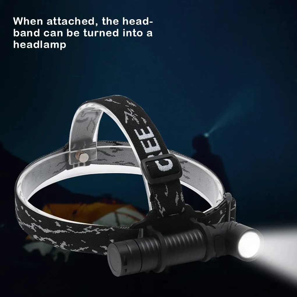 

Rechargeable Flashlight Waterproof Headlight Hunting Lighting Torch Lamp