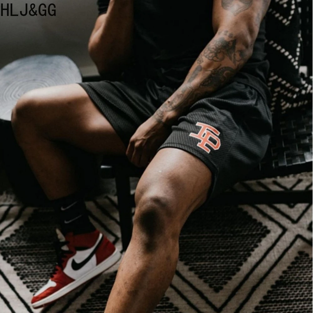 

HLJ&GG Men's Sports Shorts Street Basketball Sports Pants Casual Fitness Workout Breathalbe Shorts Summer Male Basic Shorts New