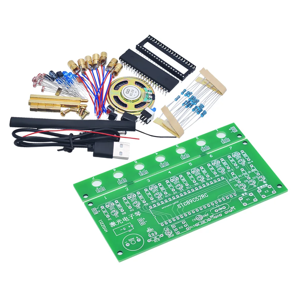 Набор сделай сам C51 MCU Laser Harp Kit String DIY Keyboard электронные детали 7 струн электронный