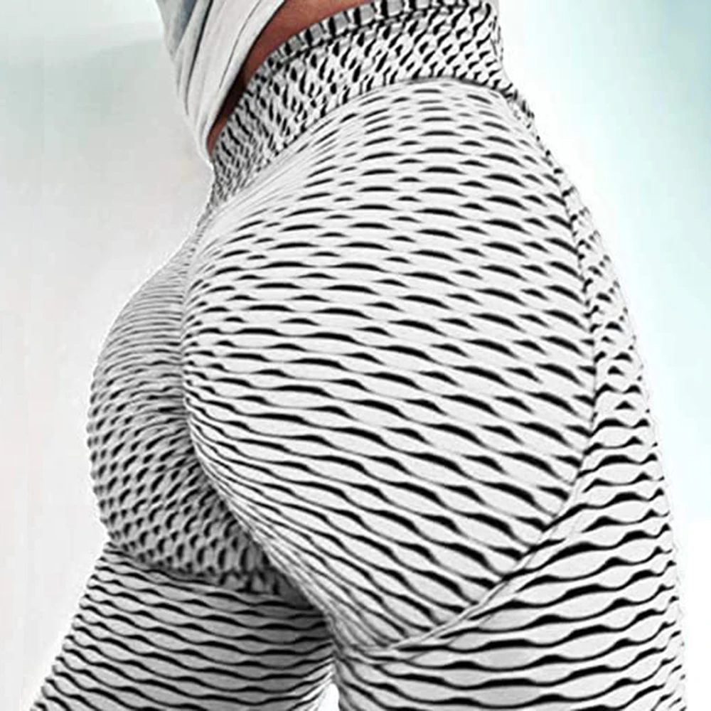 

New Women's Butt Lifting Yoga Pants Sport Leggings Push Up Textured Leggins Fitness Compression Tights Exercise Running Gym Pant