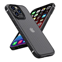 yutowo carbon fiber skin case for iphone 13 12 pro transparent acrylic cover for iphone 11 12 13 pro max case