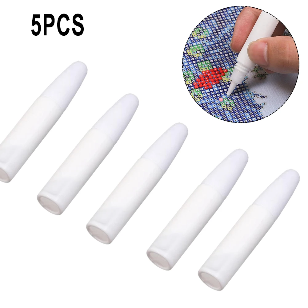 

5pcs Diamond Painting Glue 3ml Non-toxic Embroidery Glue Bottled Cross Stitch Glue For DIY Artwork Craftwork Painting