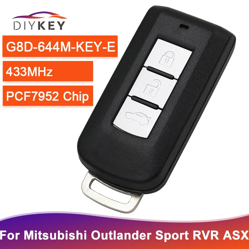 ФКС DIYKEY: для Mitsubishi Outlander Sport RVR ASX CE1731 3 кнопки 433 МГц ID46 чип PCF7952 | Автомобили и