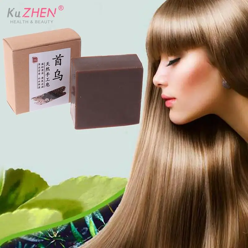 Новинка 1 шт. эссенция Polygonum для затемнения волос шампунь бар мыло натуральный