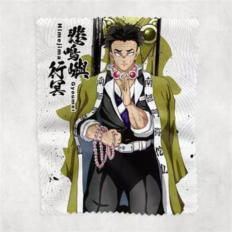 Фото Demon Slayer Kamado Tanjirou Nezuko Agatsuma Zenitsu аниме мультяшный узор чистящая ткань креативная студенческая салфетка для очков №5