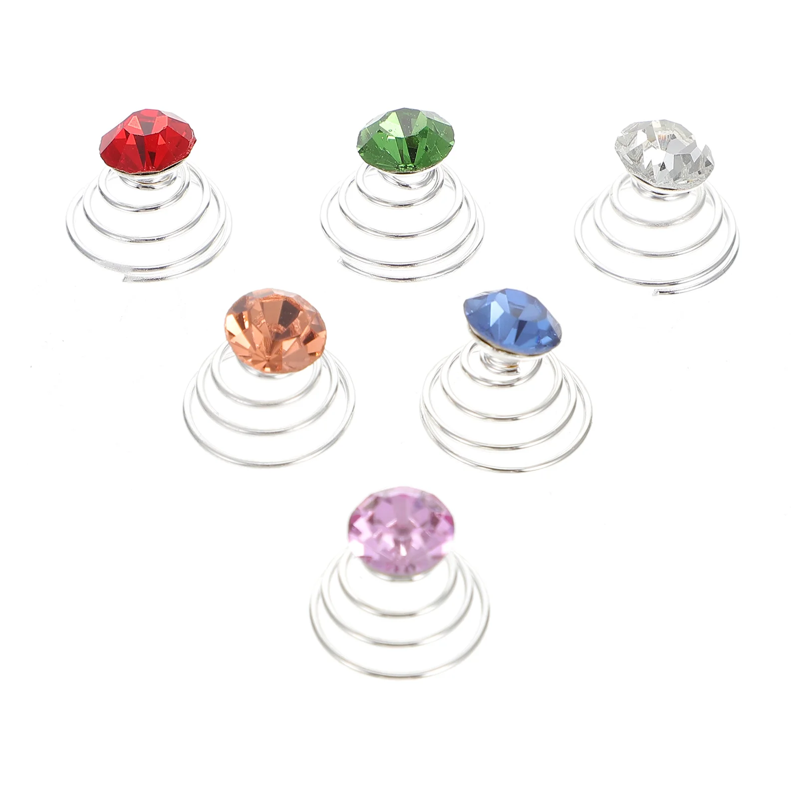 

60 Pcs Pearl Clips Hair Wedding Spiral Hair Clips Hair Barrettes Women Swirl Hair Clips Rhinestone Hair Twists Screw Hair Pin