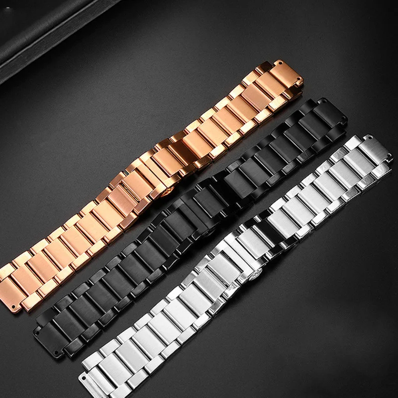 Stainless Steel Strap For HUBLOT Durable Metal Belt Unisex Waterp-roof WatchBand Silver Black Rose-gold Bracelet 13mm 17mm 19mm