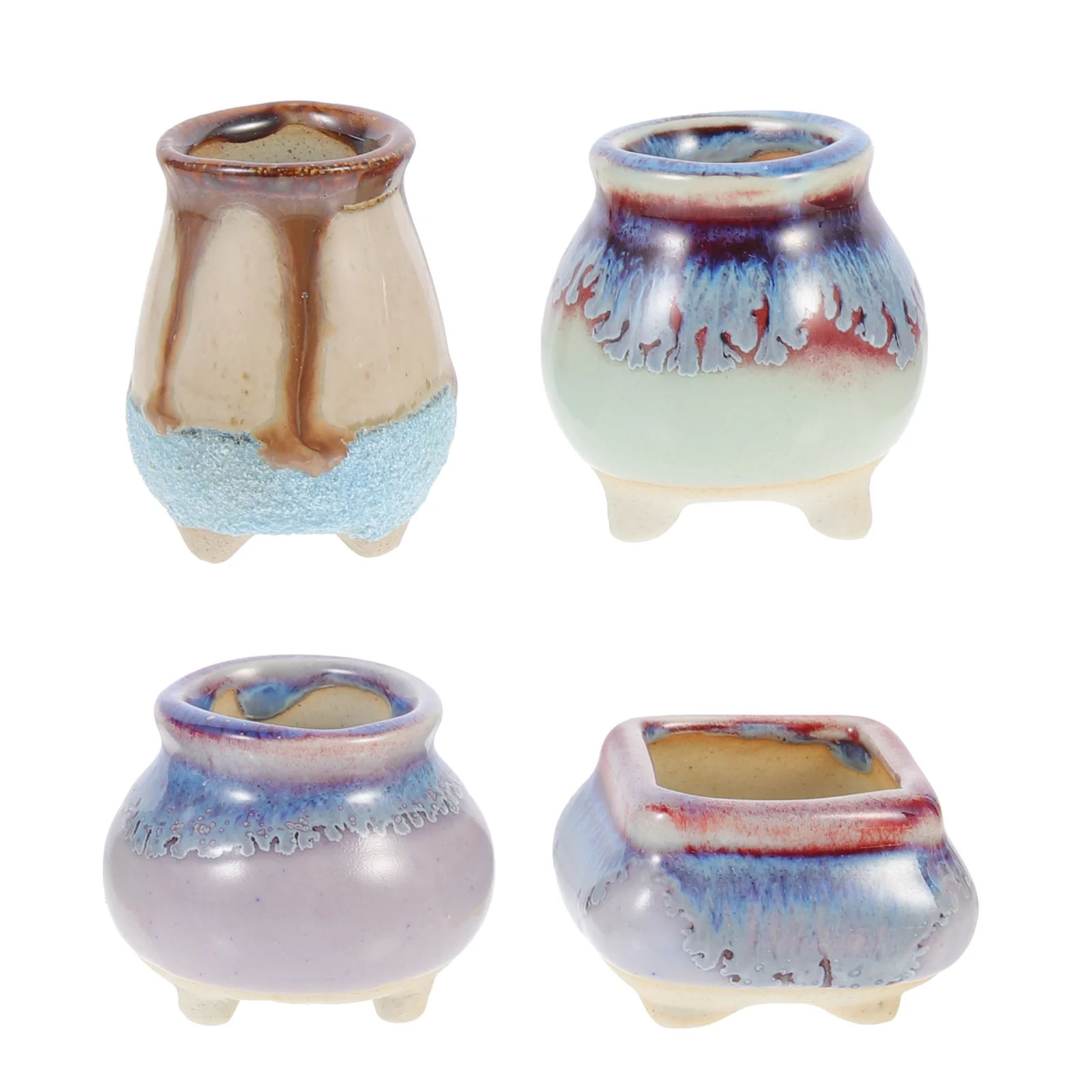 

Pot Flowerpots Mini Ceramic Flower Clay Porcelain Planter Garden Home Gardening Pots Planting Containers Adornments