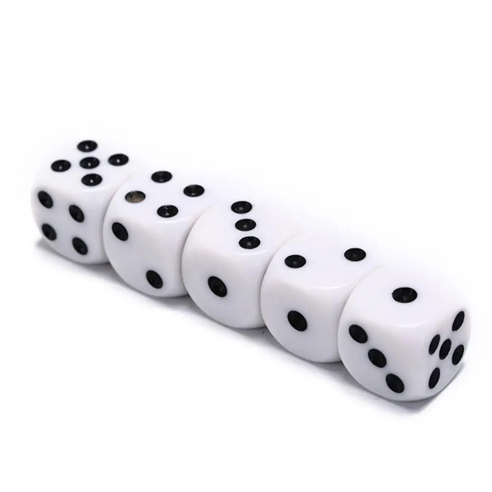 

Lightweight 100Pcs Wonderful Hand-eye Coordination Six Sided Decider Acrylic Dice Standard for Home