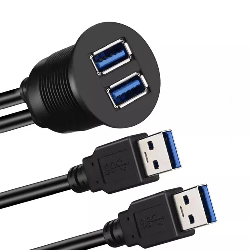 Удлинительный кабель для автомобиля 2 порта два USB 0 3 папа-USB мама Удлинительное
