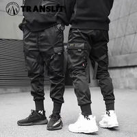 2021 hip hop boy multi pocket elastic waist harem pants men streetwear punk casual trousers joggers male ankle length mens pants