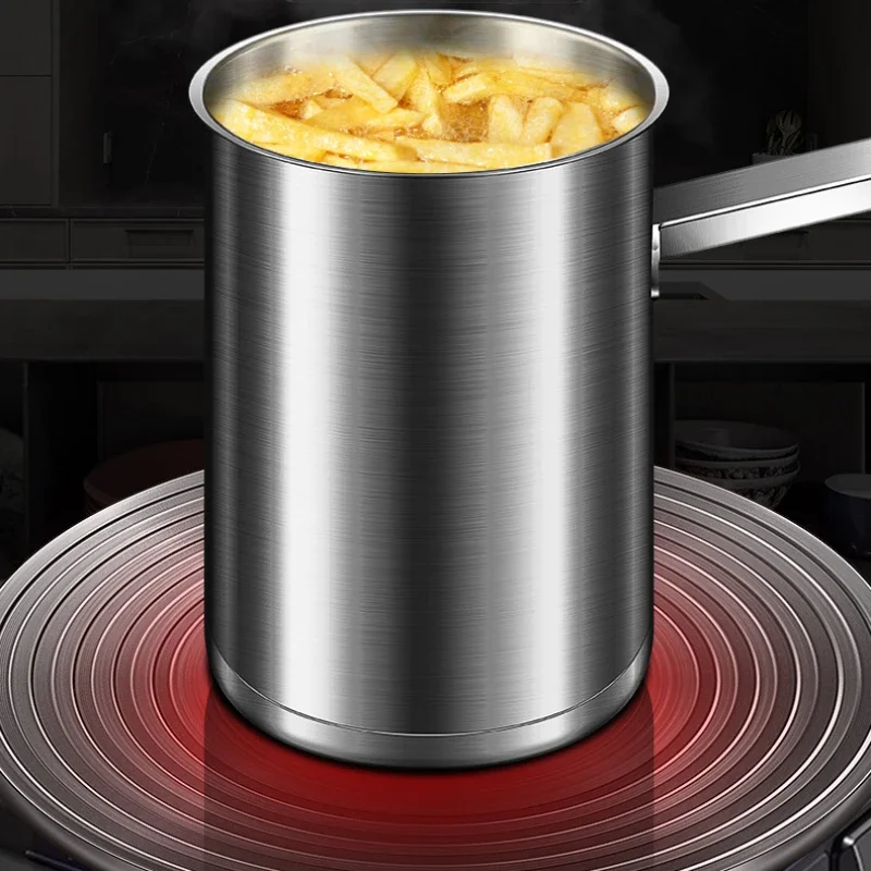 Бытовая маленькая фритюрница с фильтром немецкая 304 железная и глубокая