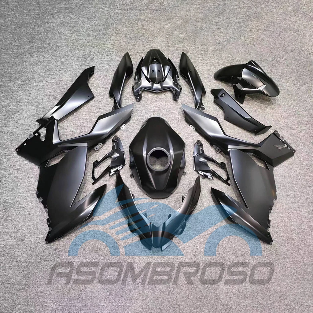 Фото Комплект обтекателей для KAWASAKI NINJA400R 2018 2019 2020 2021 2022 2023 2024, бесплатные матовые черные обтекатели для мотоциклов на заказ ZX 4R 18-24 №1