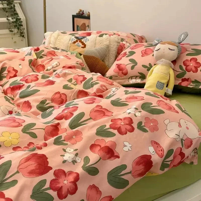 Постельное белье с изображением милого кролика и моркови пуховое покрывало