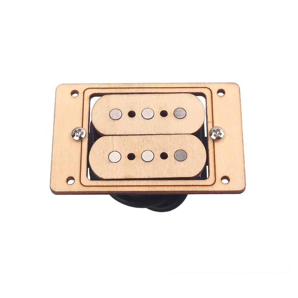 

3 String Maple Wood Electric Guitar Humbucker Double Coil Pickups for Guitar Parts GMB510 Light Brown