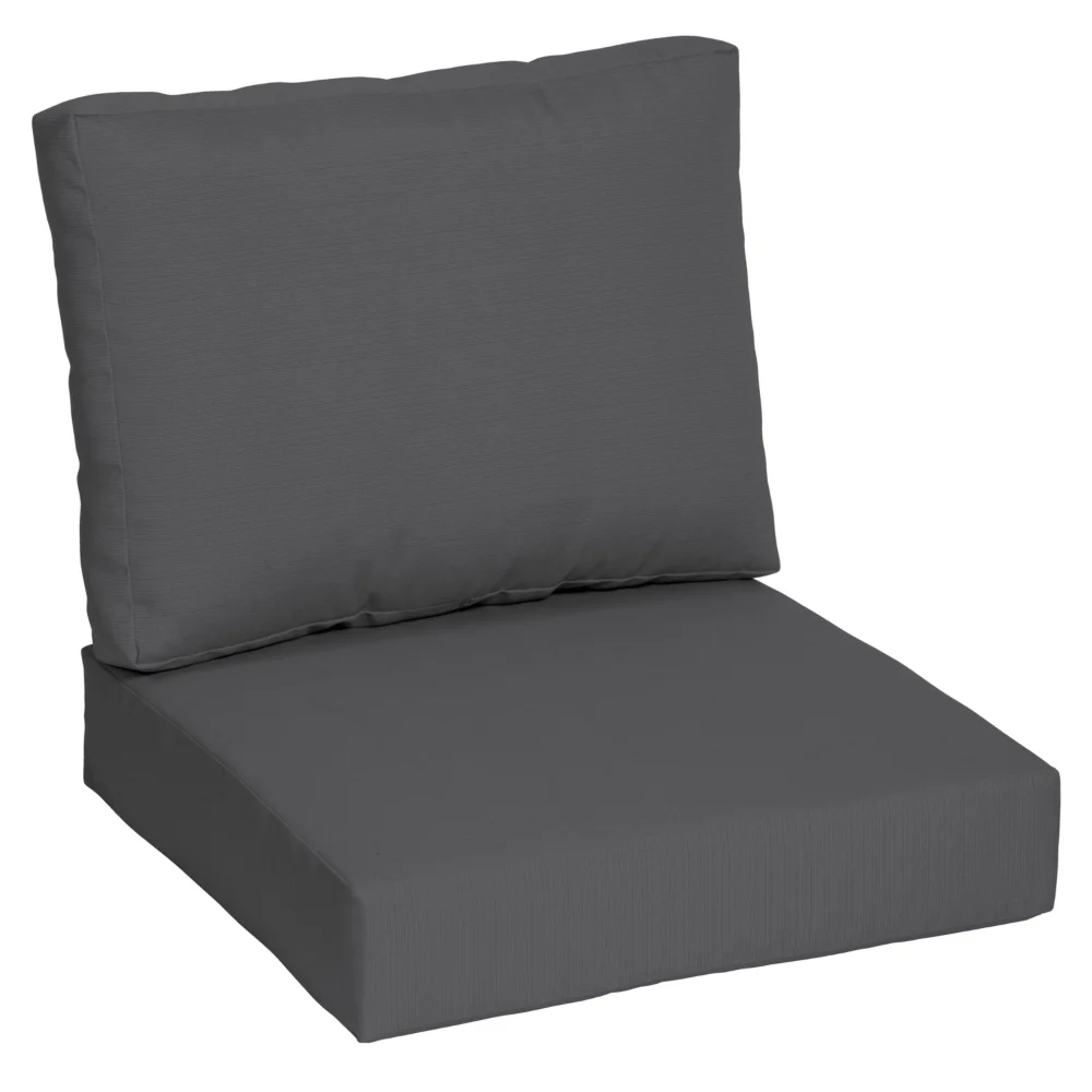 

5.81 Lb Grey Rectangle Outdoor 2-Piece Deep Seat Cushion,100% Polyester,42.00 X 24.00 X 5.75 Inches