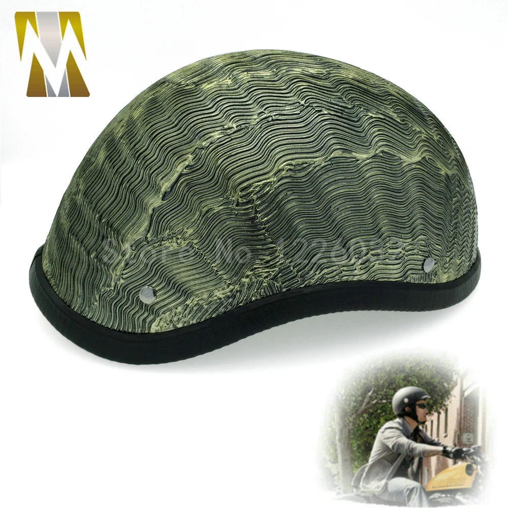 Шлем открытого типа для мотокросса Bronze Retro из стекловолокна для грязевого мотоцикла Half Capacete Casque Off Road on.