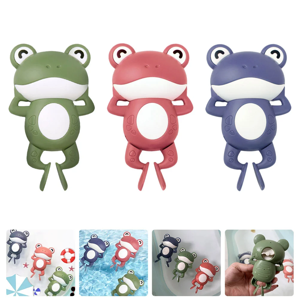 

3pcs Frogs Design Toys Cartoon Animal Playthings Baby Bathing Playthings