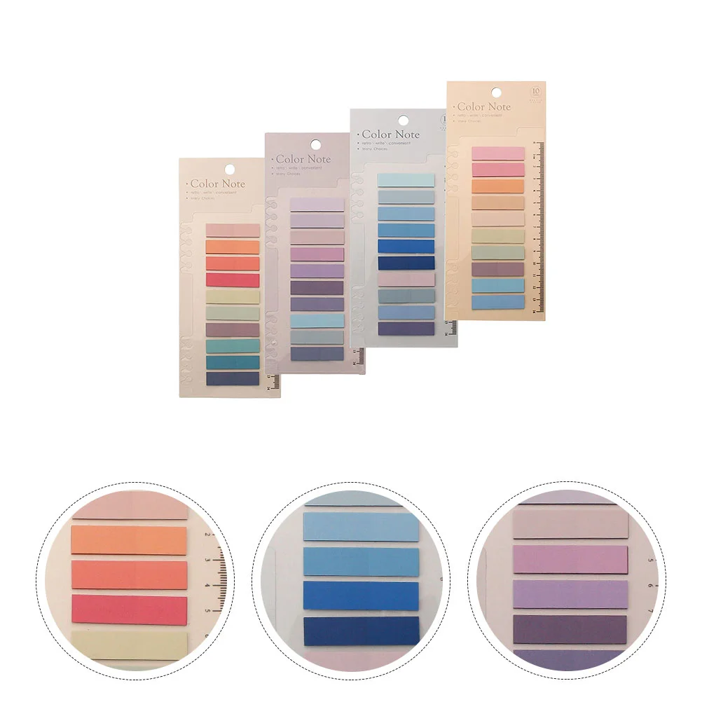 

4 Sheets Page Markers Sticky Tabs Portable Colored Flag Tabs Page Markers Labels for Notes Books