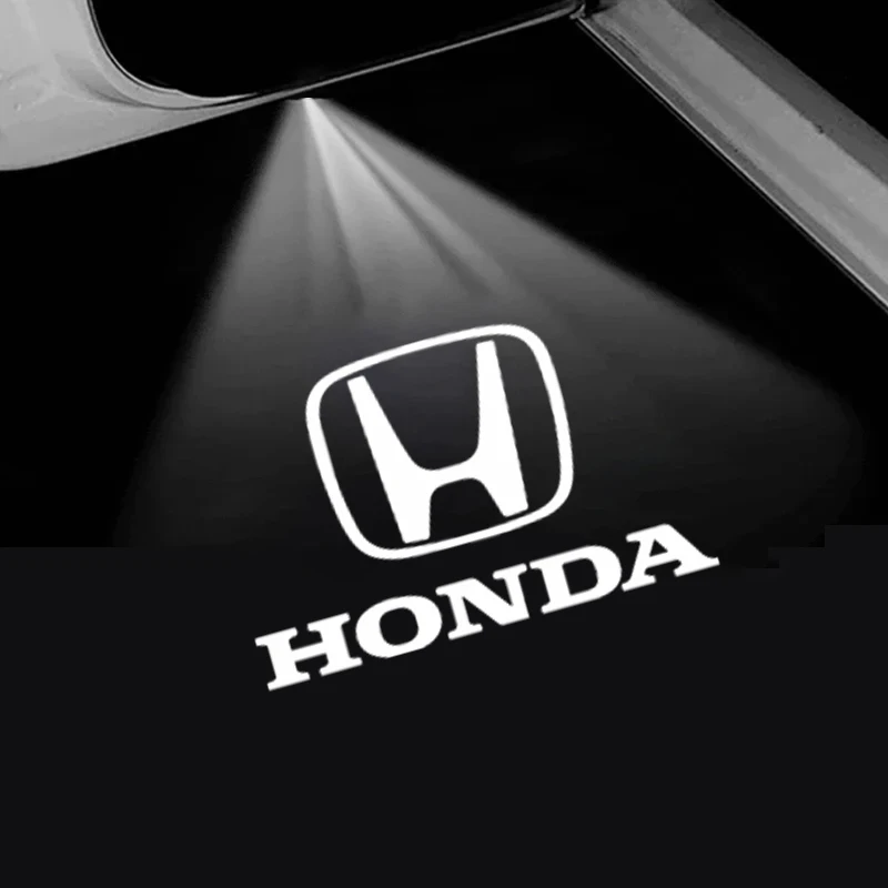 

2 шт. HD светодиодный автомобильный дверной логотип, лампы для проектора, приветственный свет для Honda Civic Fit Jazz GK5 Accord Pilot CRV Odyssey Passport City HRV