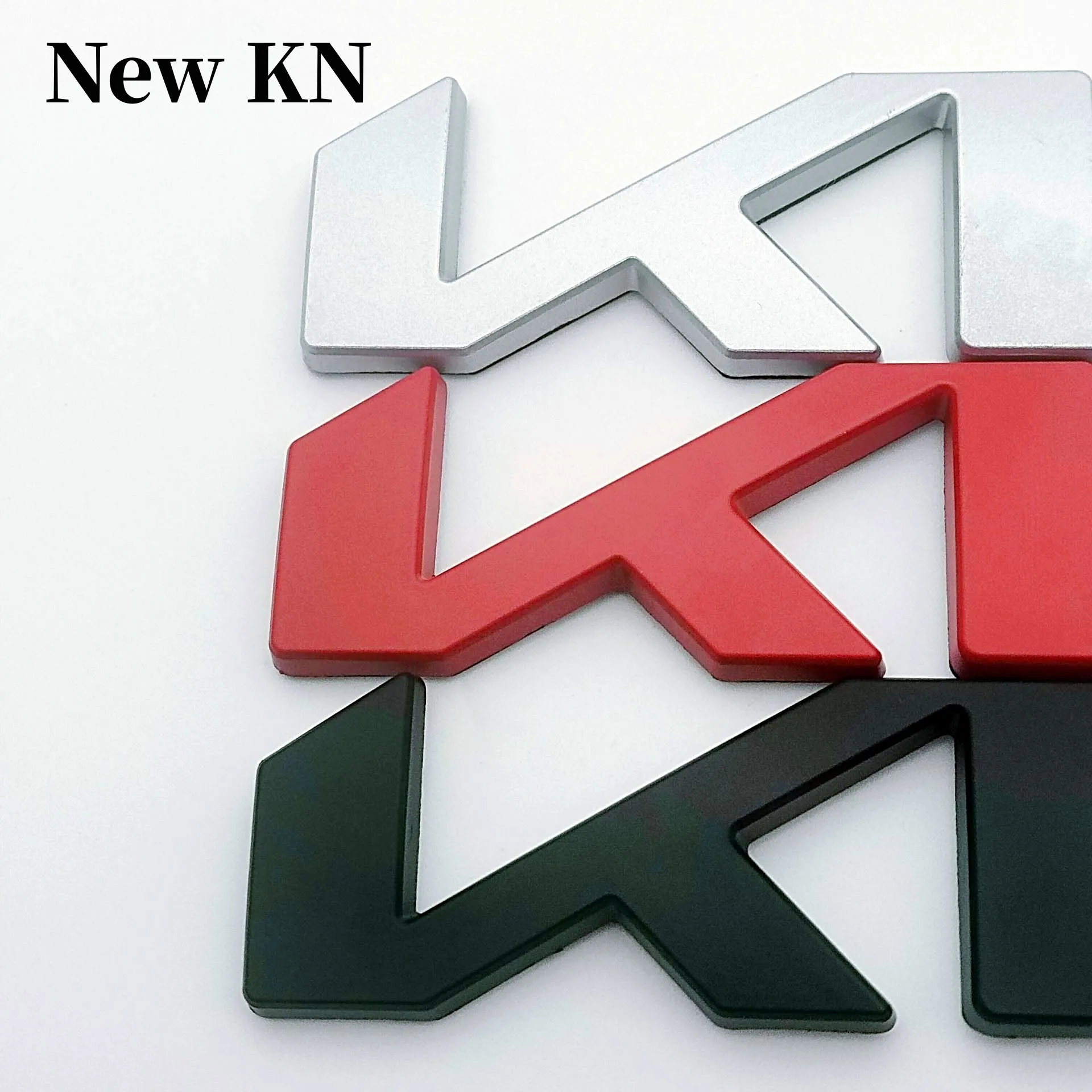 

13cm 15cm 17cm 21cm Metal KN New Black/Silve/Red K-IA K3 K4 K5 K7 K8 KX Four Different Size Car Hood Trunk Emblem Accessories