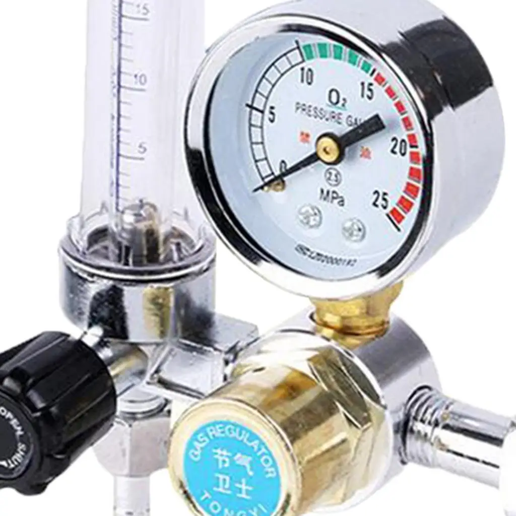Mig/Tig Flow Meter Regulator CO2 Argon Pressure Reducer Gauge Weld Flowmeter - 0-25MPa Standard Welding Device