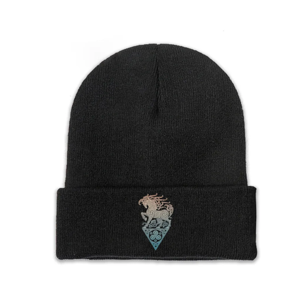 

Knit Hat Norse Mythology Winter Warm Beanie Caps SLEIPNIR ODIN'S SD Men Women Fashion Casual Bonnet