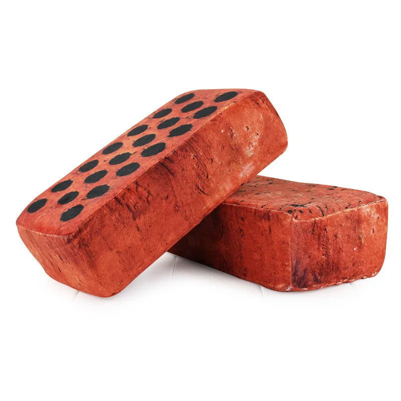 

2022 Fun 1pc Touching Plush Simulation Tiles Nap Pillow Spoof Props Creative Novelty Funny Vent Hollow Red Brick Antistress Toys