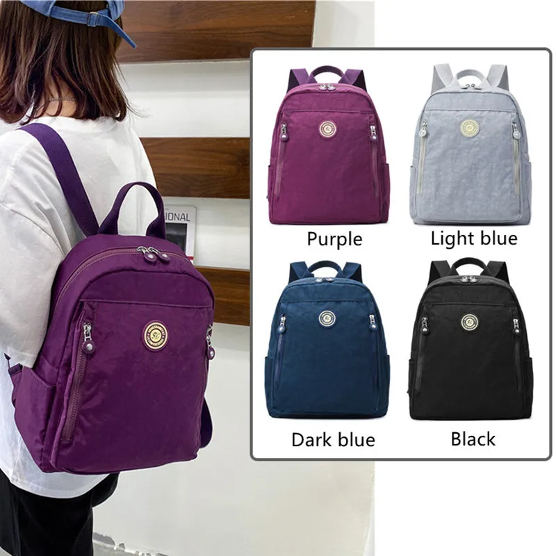 

Women Waterproof Nylon Backpack Fashion Female Shoulder Bag Youth Vitality Style Multi-functional Travel School Bag