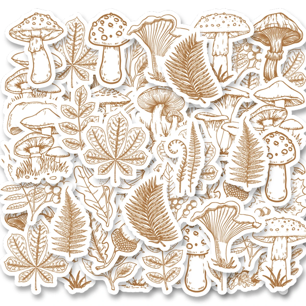 Креативные наклейки с растениями Etori Life в стиле ретро 44x64 мм материал васи для