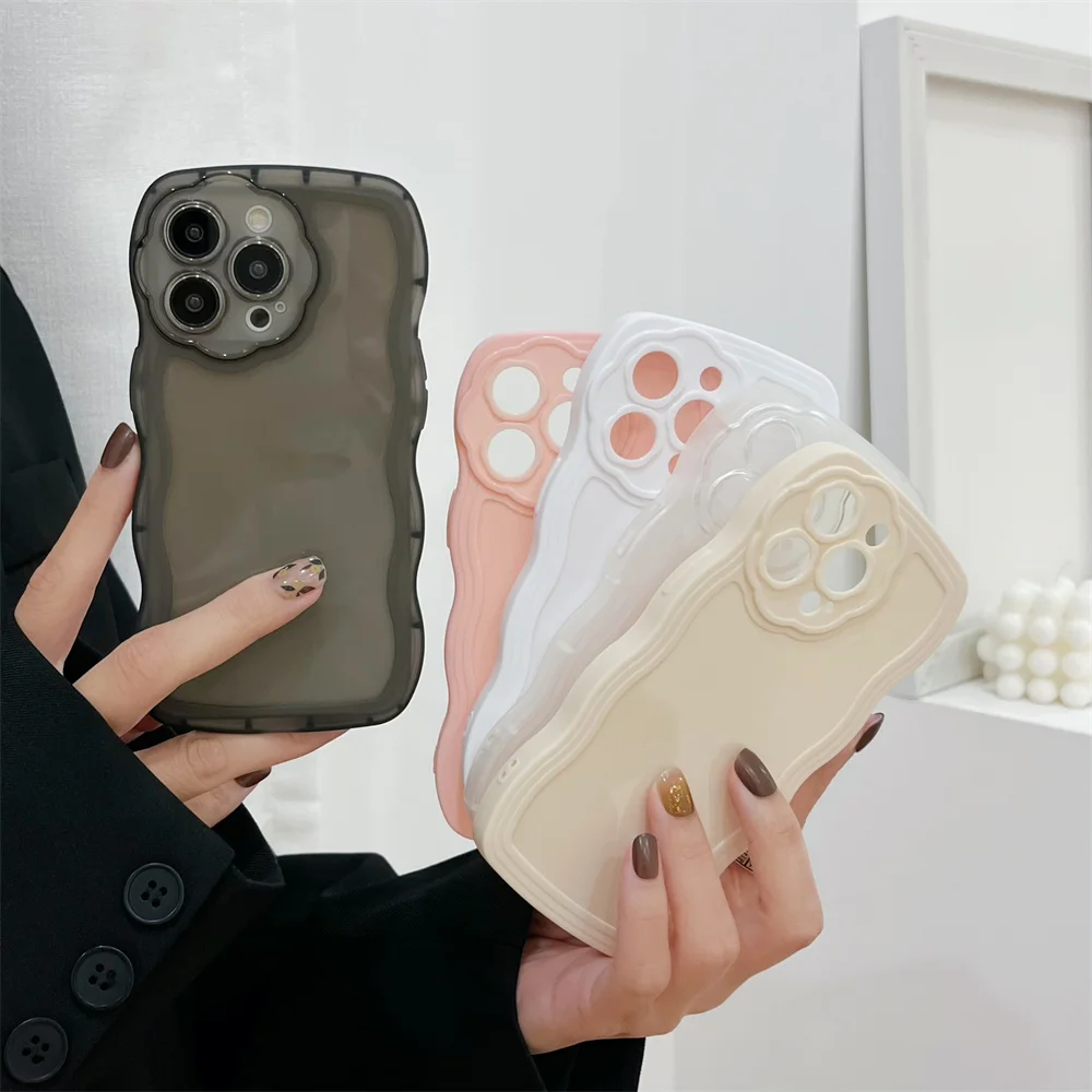 

Роскошный прозрачный чехол USLION с волнистыми завитками для iPhone 13, 12, 11 Pro Max, X, Xr, Xs, 8, 7 Plus, SE, Мягкий Силиконовый противоударный чехол-бампер