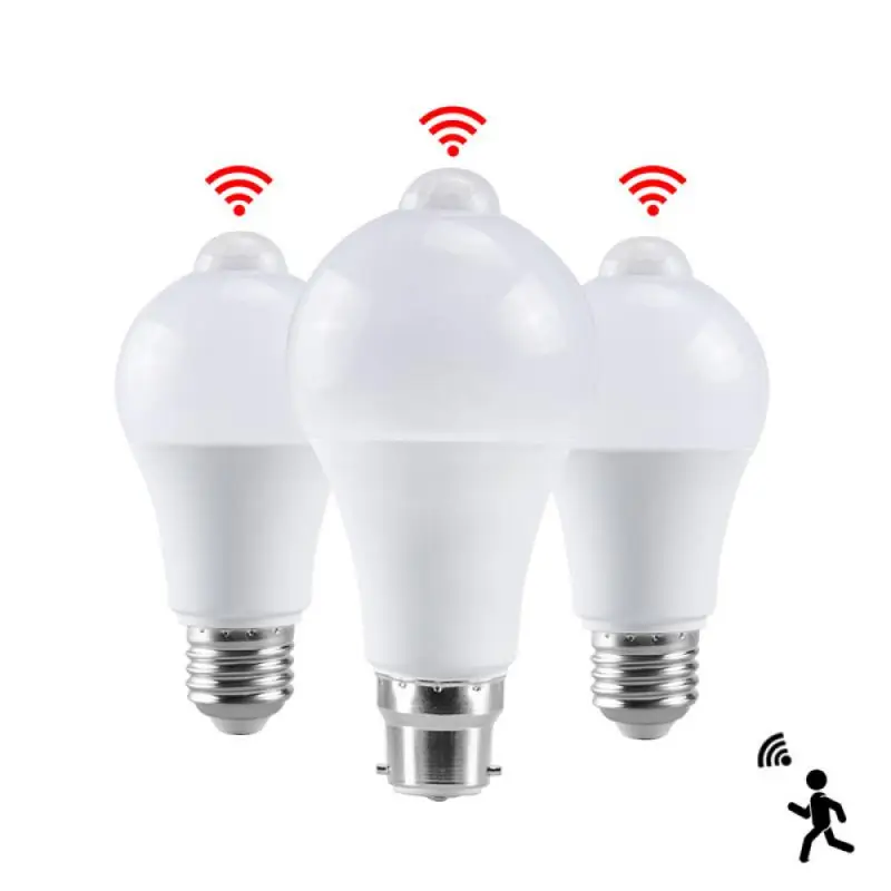 

E27 Night Light Human Body Induction Radiation Motion Detector Pir Motion Sensor Lamp 9w 15w Infrared Induction Bulb Led Bulb
